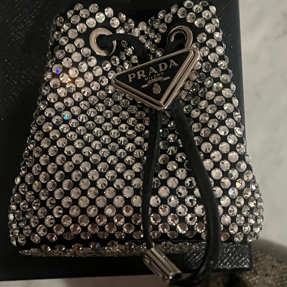 Prada Mini Bag with Black and Silver Crystals